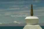 Manasarovar lake with back view of Mt. kailash